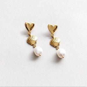 Wolf Circus 14K Gold & Pearl Earrings